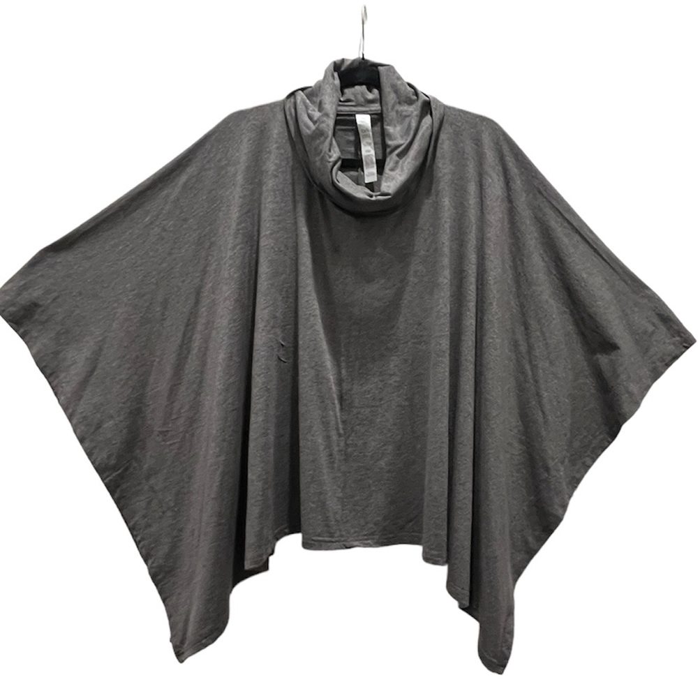 Gray Cowl Neck Poncho by Balance Collection
